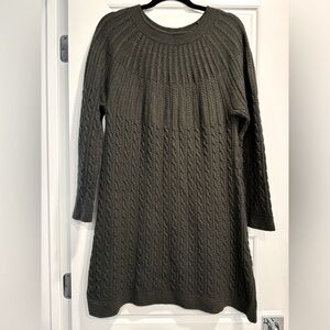 Soft Surroundings Cabin Creek Cable Knit Sweater Dress Womens M Petite Cozycore